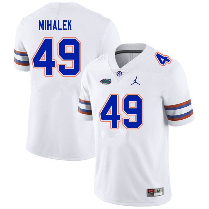Men #49 Adam Mihalek Florida Gators College Football Jerseys Sale-White - Click Image to Close